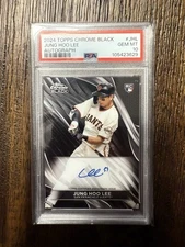 2024 Topps Chrome Black Jung Hoo Lee RC Auto PSA 10 Giants