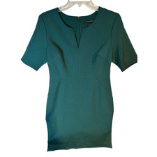 Banana Republic Sheath Dress Women's 8P Green Short Sleeve Career Preppy Chic