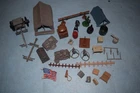 Marx and other old playset accessories, mostly h.p.