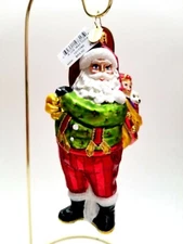 Christopher Radko - A Job Well Done #1017786 Santa Carrying Gold Bag Of Gifts