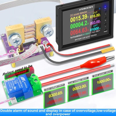 240V/0~1000A Digital Display DC Power Supply Voltmeter Battery Capacity Tester