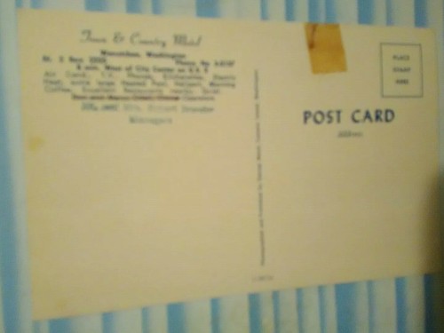 VINTAGE POST CARD TOWN & COUNTRY MOTEL WENATCHEE WASHINGTON - Picture 11 of 12