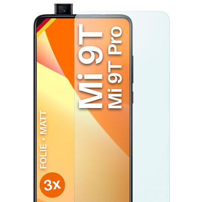 3x Schutzfolie Matt für Xiaomi Mi 9T / Mi 9T Pro Displayschutz Dünn Anti Reflex