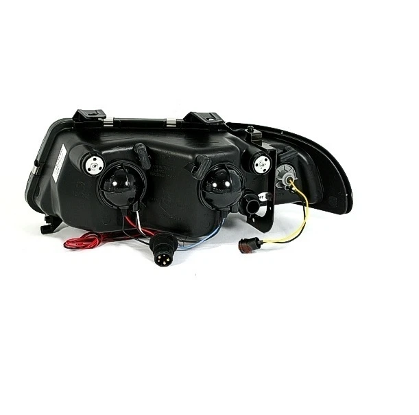 2 FEUX PHARE AVANT ANGEL EYES LED POUR AUDI A4 B5 NOIR DE 11/1994 A 01/1999 - Photo 3/3