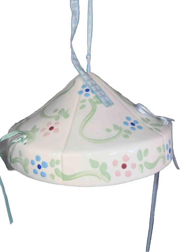 Carrusel/pony móvil de cerámica hecho a mano colgante para niños Foto 2 de 4