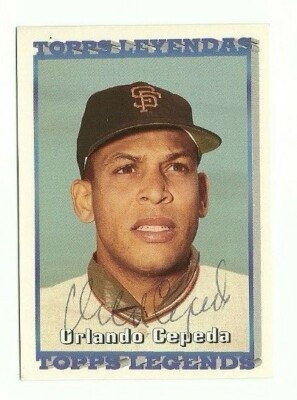 MLB ニックネームauto ORLANDO CEPEDA Orlando Cepeda 1994 Topps Leyendas autographed auto signed card
