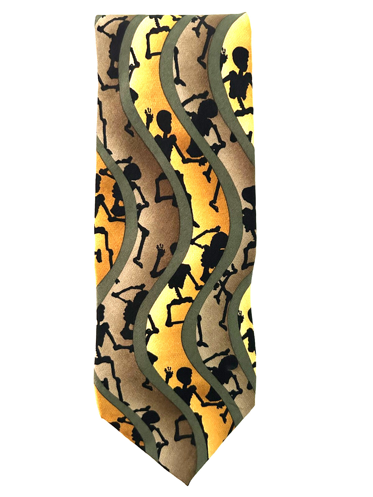 Grateful Dead Dancin' Bones First Set 100% Silk Tie Men's Necktie