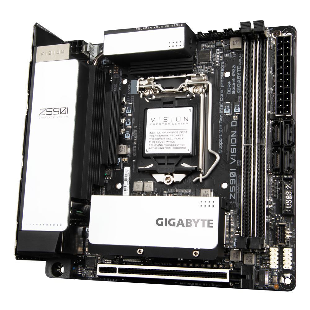 GIGABYTE Z590I VISION D LGA 1200, Intel Mini-ITX Motherboard for
