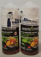 Lot of 2 Green Strike Fruit Fly Attractant Solution 85ml/2.9 fl oz Pack Natural