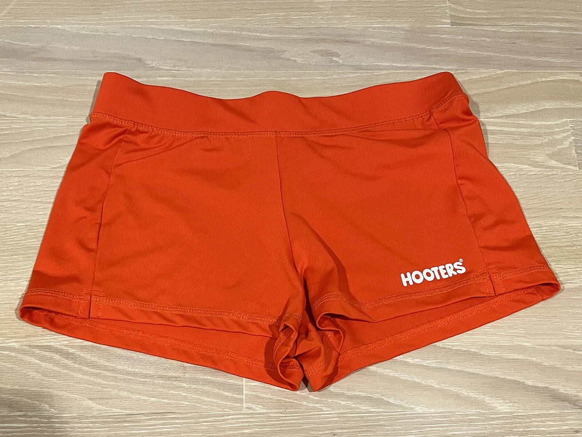 Hooters orange spandex shorts sales
