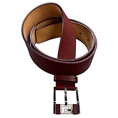 Garuglieri Italian Dark Brown Leather Belt Sz XL GARUGLIERI ITALIAN BROWN AGED GENUINE LEATHER BELT– size L  main image 4