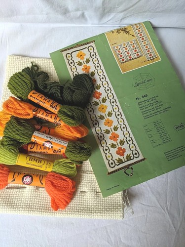 Embroidery Kit Wall Hanging Flowers BMB Broderer Spindel-Som Norway - Picture 2 of 4
