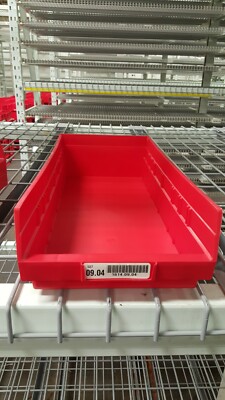 Akro-Mils 30158 Red Storage Bin 17 7/8'' X 8 3/8'' X 4'' Pack of 10