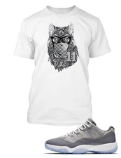 Sneaker Wolf Tee Shirt to Match Air J11 Low Cool Grey Shoe Mens Graphic Sm-Big