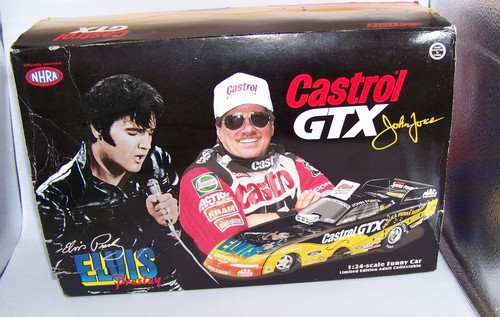 1:24 1998 Acción NHRA CASTROL GTX ELVIS PRESLEY COCHE DIVERTIDO JOHN FORCE SIN USAR, EN CAJA - Imagen 5 de 10