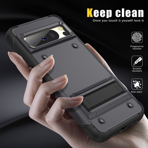 For Google Pixel 8 Pro/8/7Pro/7A/7 Shockproof Heavy Duty Kickstand PC Case Cover - Picture 43 of 69