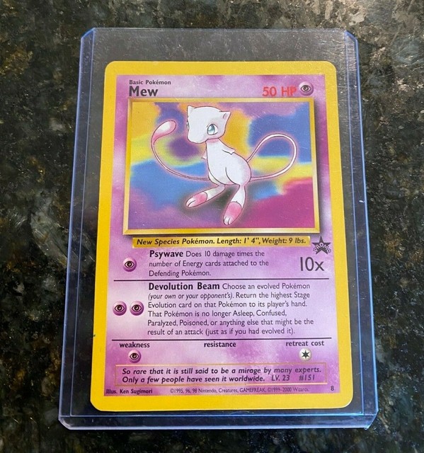 Mew 1995 Promo Pokemon Card 151 Original First Edition In Plastic