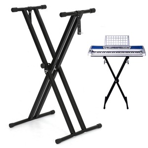 Adjustable Height Folding X Type Double-Braced Music Piano Keyboard Stand New