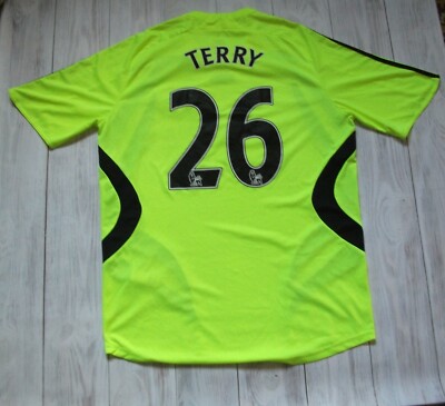 Chelsea FC adidas 2007-2008 蛍光イエローユニフォーム Club Chelsea FC Authentic Adidas Jersey Size Large 2007-2008