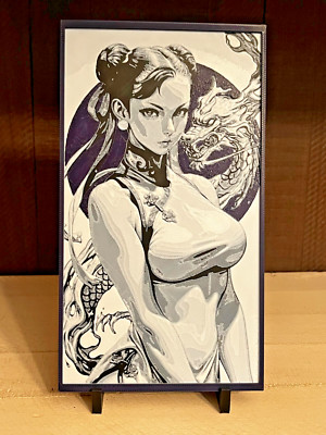 Handmade 3D Printed Chun-Li Art Street Fighter Japan Style Gamer Gift
