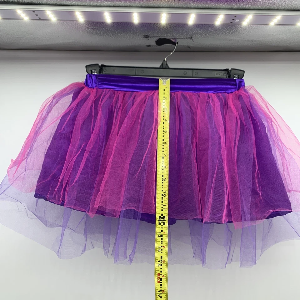 Disfraz de Halloween Falda de Baile Ballet Tutú Tul Niñas L 14 Rosa Púrpura Forrado Foto 3 de 4