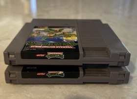 (2)Teenage Mutant Ninja Turtles NINTENDO NES Authentic Games VNTG USED READ TMNT