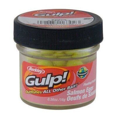 Berkley Scented Gulp Floating Salmon Eggs Small Jar 0.6 Ounce Yellow 1102718