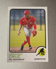 2022 TOPPS HERITAGE MINOR LEAGUE #39 ARMANDO CRUZ NATIONALS BASEBALL CARD