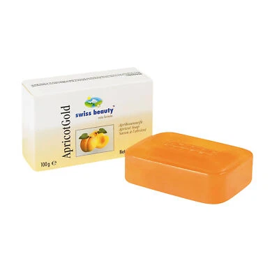 SWISS BEAUTY Apricot Gold Seife 100g - Für häufiges Händewaschen - Anti Aging Effekt