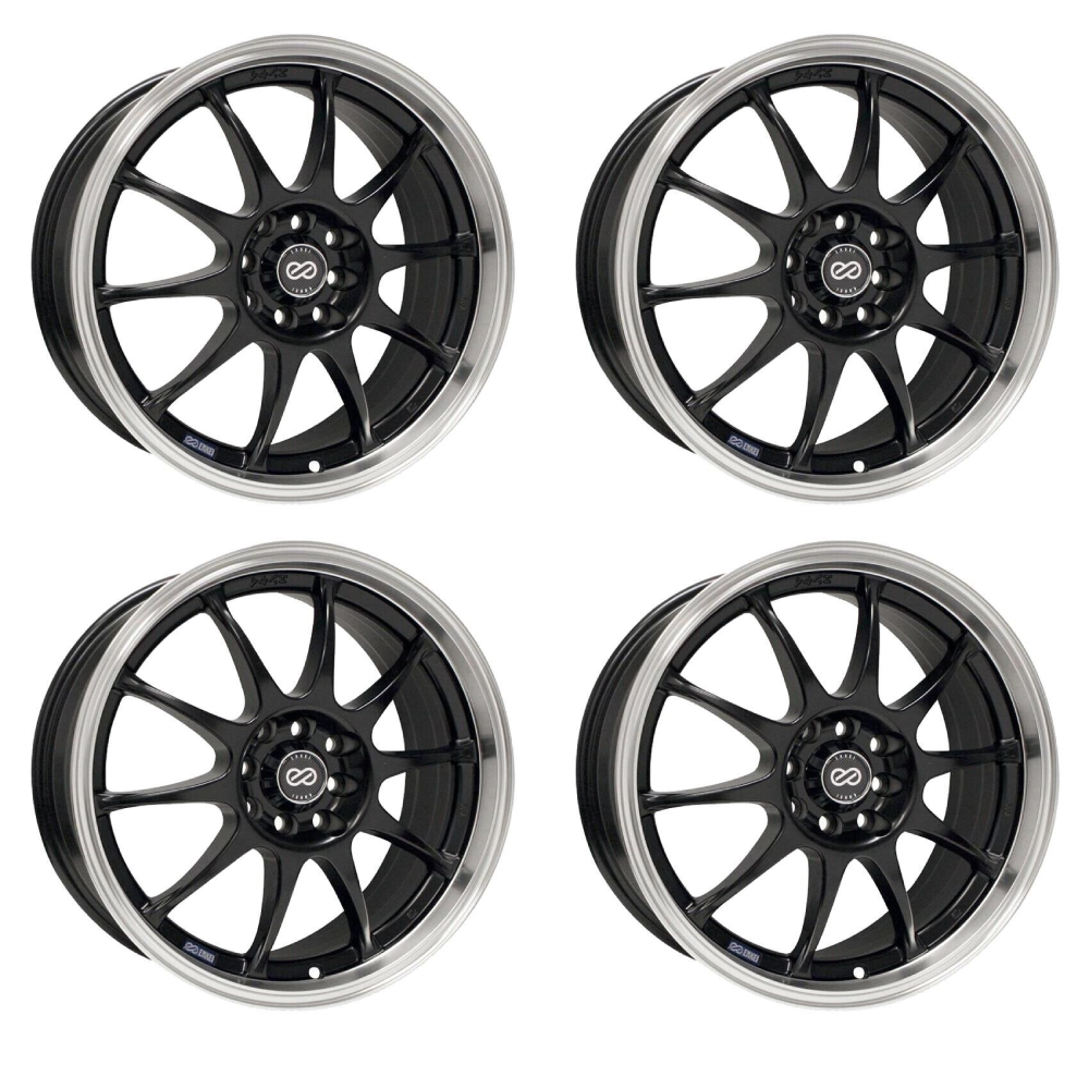 Enkei 409-770-12BK Set of 4 17x7 5x100/5x114.3 38mm 72.6mm J10