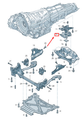 Audi Q7 4M Automatikgetriebe geklebte Gummibuchse 4M0399153AG NEU ORIGINAL