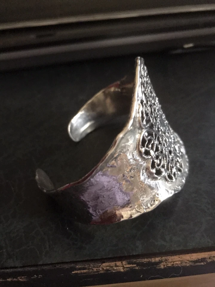 Hermosa pulsera brazalete de plata de ley Or Paz Foto 2 de 4