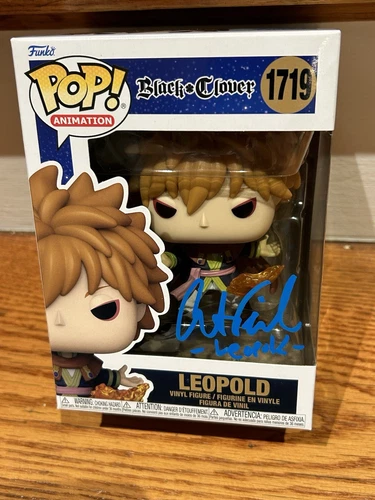 Funko POP! Animation Black Clover LEOPOLD #1719 signed Austin Tindle Autograph