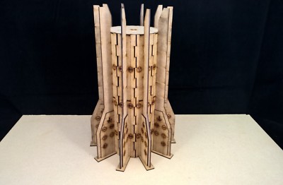 Tech Cyrpt Tower Landschaft Gelände Wargames Wargaming Gebäude Tischplatte 28mm