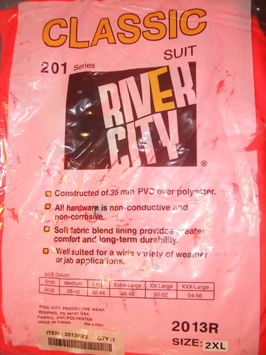 River City Construction Motorcycle Road Work Hunting Biking Rain Suit 2013R 2XL - product listing photo