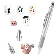 Nail Dotting Pen 5 in 1, Ballpoint Pen Design Nail Dotting Tool for Manicure Art