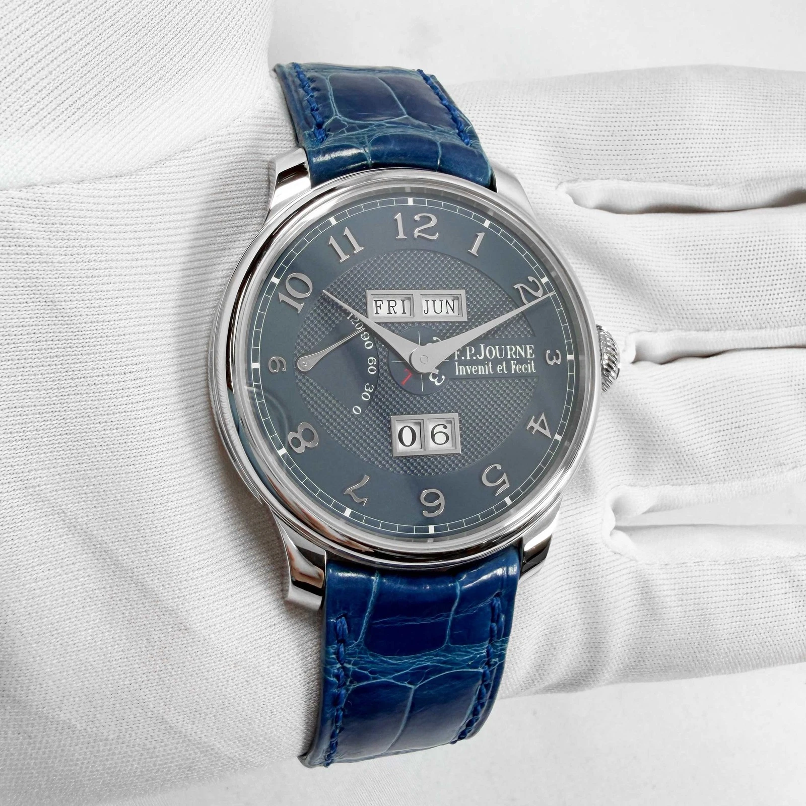 FP Journe — 2022 F.p Journe Quantieme Perpetuel Boutique Edition 40MM Blue Dial Platinum B/p