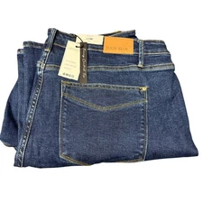 Judy Blue Jeans Womens 22W High Waist Straight Tummy Control Blue Denim NEW