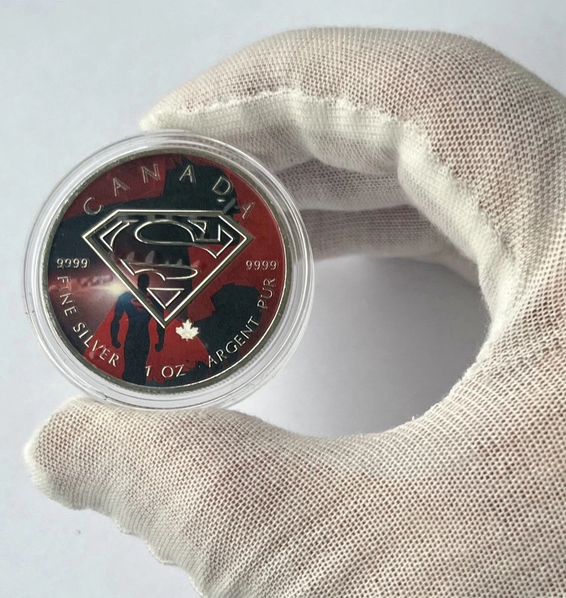 🪙 Plata 1 oz .9999 Canadá – SUPERMAN DC Comics | Certificado + Estuche + Caja