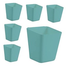 6 Pack Hanging Cup Holders, Wall Organizers, Rolling Cart Accessories green