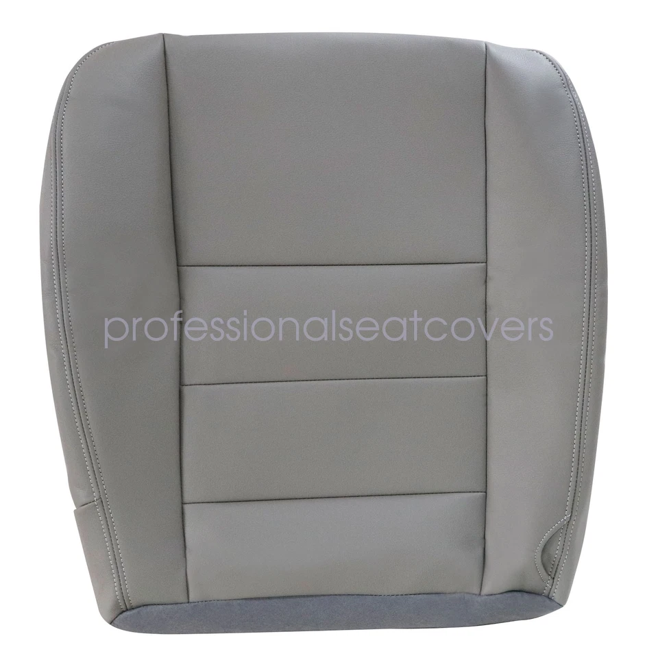 6x Para Ford F350 Super Duty 2002-2007 Cubierta de asiento delantera inferior y superior de cuero gris Foto 3 de 4
