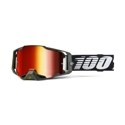 100 % ARMEGA BRILLE SOLEDAD MIT VERSPIEGELTEN ROTEN GLÄSERN MOTOCROSS ENDURO MX GÜNSTIG BMX