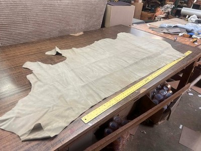Tan Leather Hide Upholstery Cowhide 25 Square Feet- SOFT NAP Finish