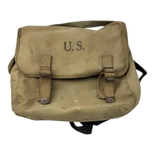 WWII US Army Field Musette Bag Canvas 1942 The Langdon Tent & Awning Co.