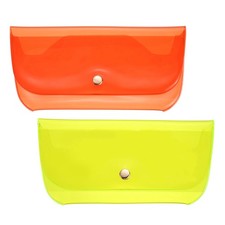 Sunglasses Case, Eyeglass Pouch Organizer-2Pcs Yellow/Orange 