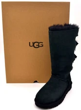 UGG Womens Bailey Bow Tall Ii Boots | Black | 1016434-BLK | Authentic New