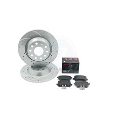 BREMBO BELÄGE HINTEN GELOCHT GERILLT FÜR VW TIGUAN 5N 2.0 TDI 07-18