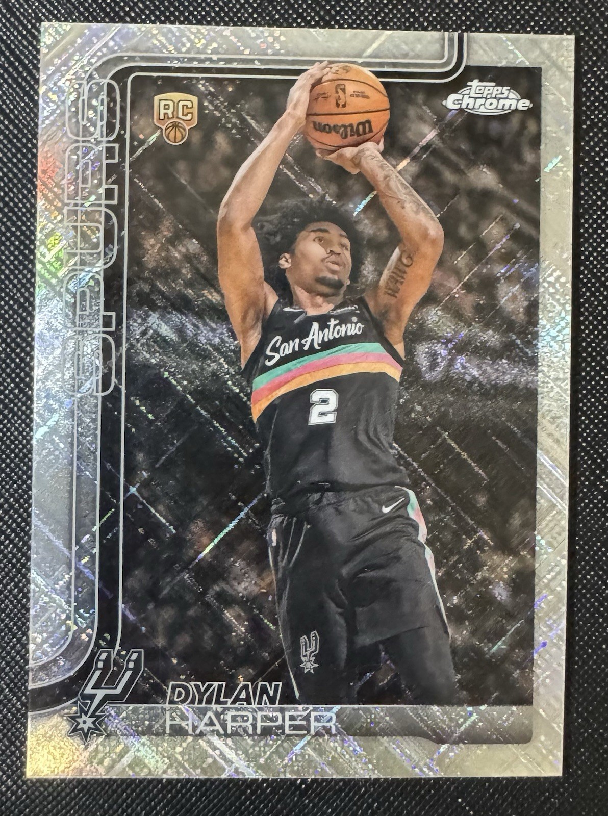 2025-26 Topps Chrome Update Dylan Harper #152 Skylight Refractor (RC) Spurs