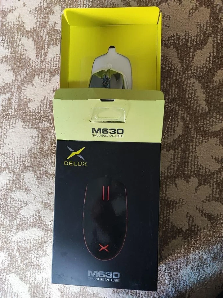DELUX M630 GAMING MOUSE Black Unused - Image 2 of 4