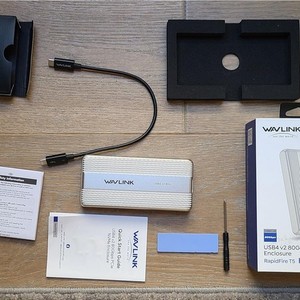 80Gbps M.2 NVMe SSD Enclosure with Cooling Fan for B+M Key/M-Key NVMe 2280 SSD